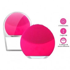 Esponja Massageadora Elétrica Limpeza Facial Forclean - Pink